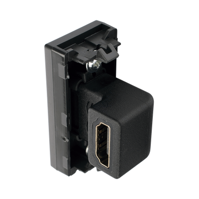Módulo HDMI / Conector Hembra-Hembra / Full HD y 4K / Acabado Negro / Sistema Modular K45