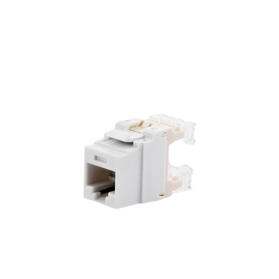 Conector Jack Estilo 110 (de Impacto), Tipo Keystone, Categoría 5e, de 8 Posiciones y 8 Cables, Color Blanco