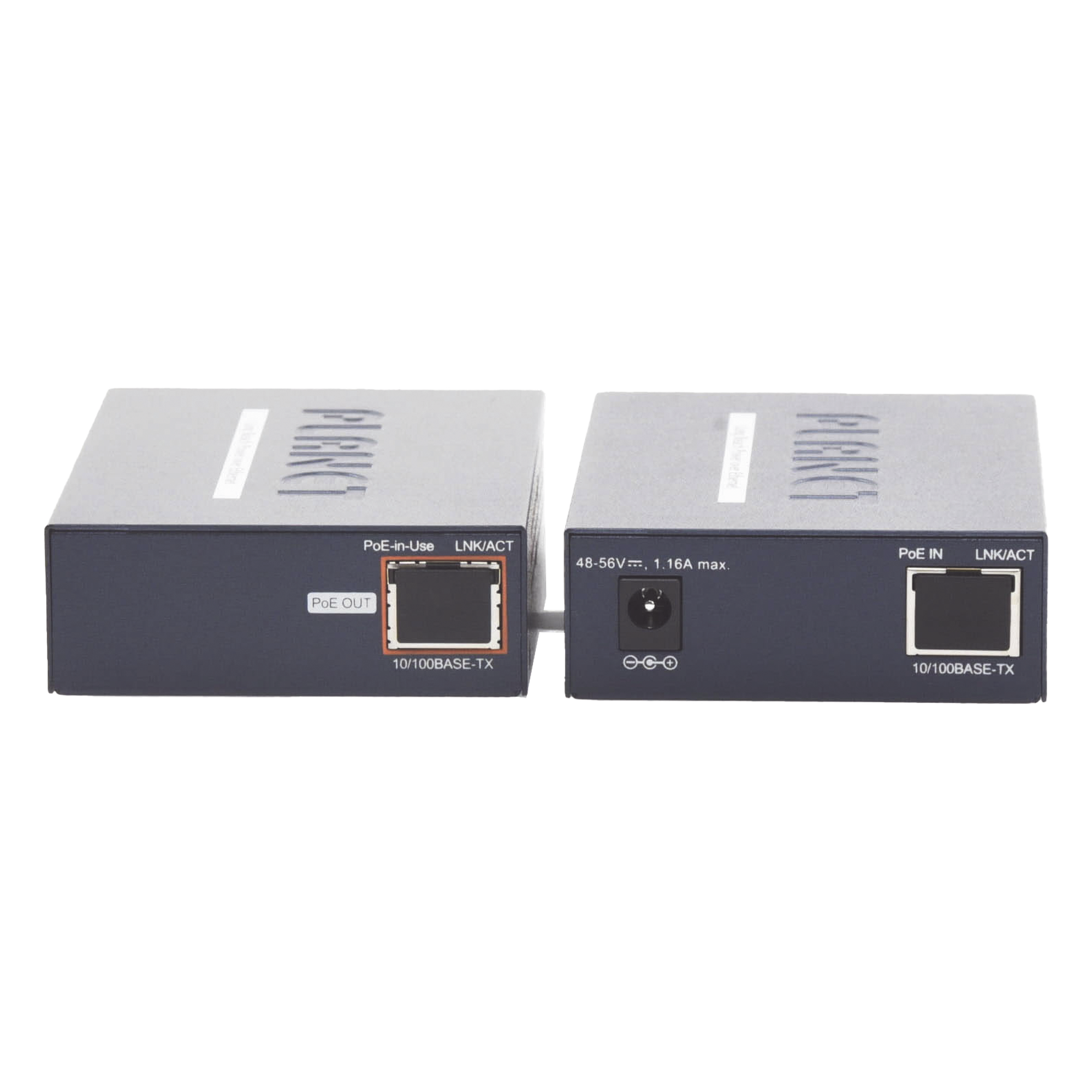 Kit Transmisor y Receptor PoE de Largo Alcance Sobre Coaxial Hasta 1 km — PLANET · SKU LRP-101C-KIT