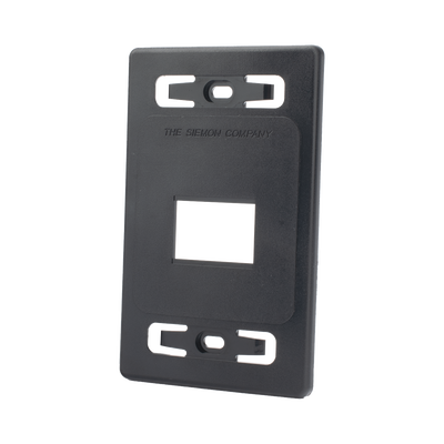 Placa de Pared Modular MAX, de 2 Salida, Color Negro