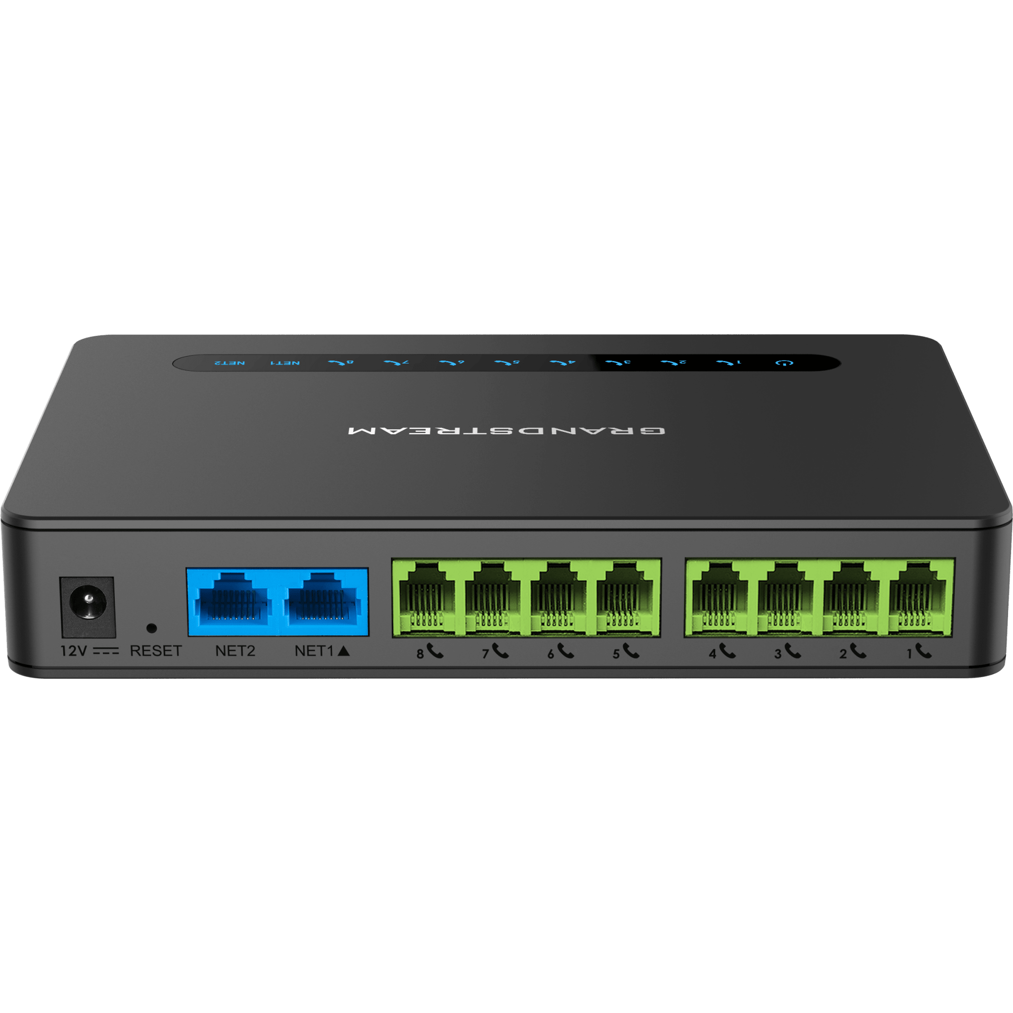 Gateway 8 Puertos FXS (Conectar Teléfono Análogo) con Router NAT Gigabit / 2 Perfiles SIP / Cifrado AES / Conferencia de Voz 3 Participantes / Calidad de Voz HD / Fax T.38 / 2 Puertos Gigabit / Aprovisionamiento Automatizado TR069