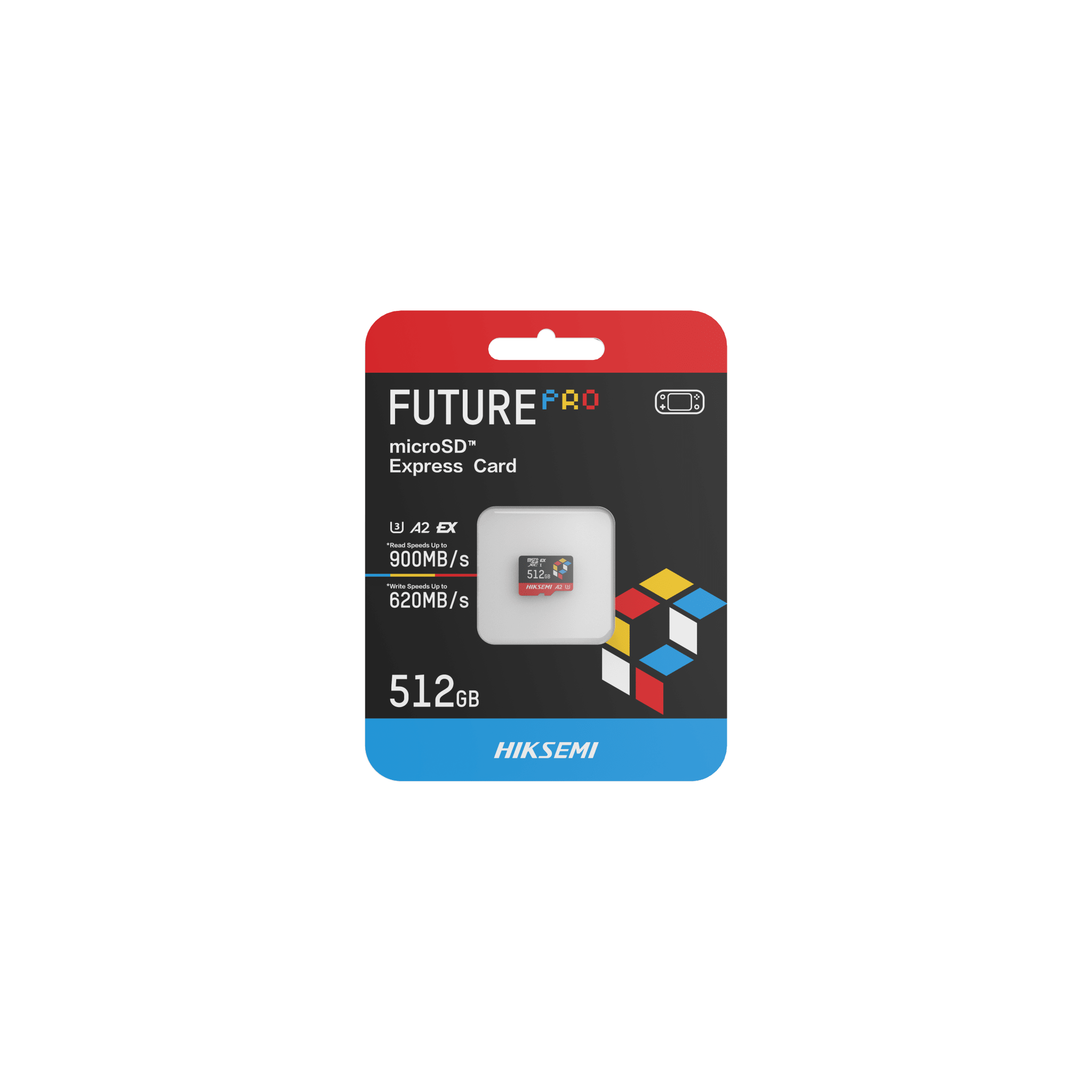 Tarjeta microSD Express 512G / 900 MB/s Lectura / 620 MB/s Escritura / PCIe Gen 3x1 + NVMe / U3 A2 EX / Compatibilidad UHS-I UHS-II
