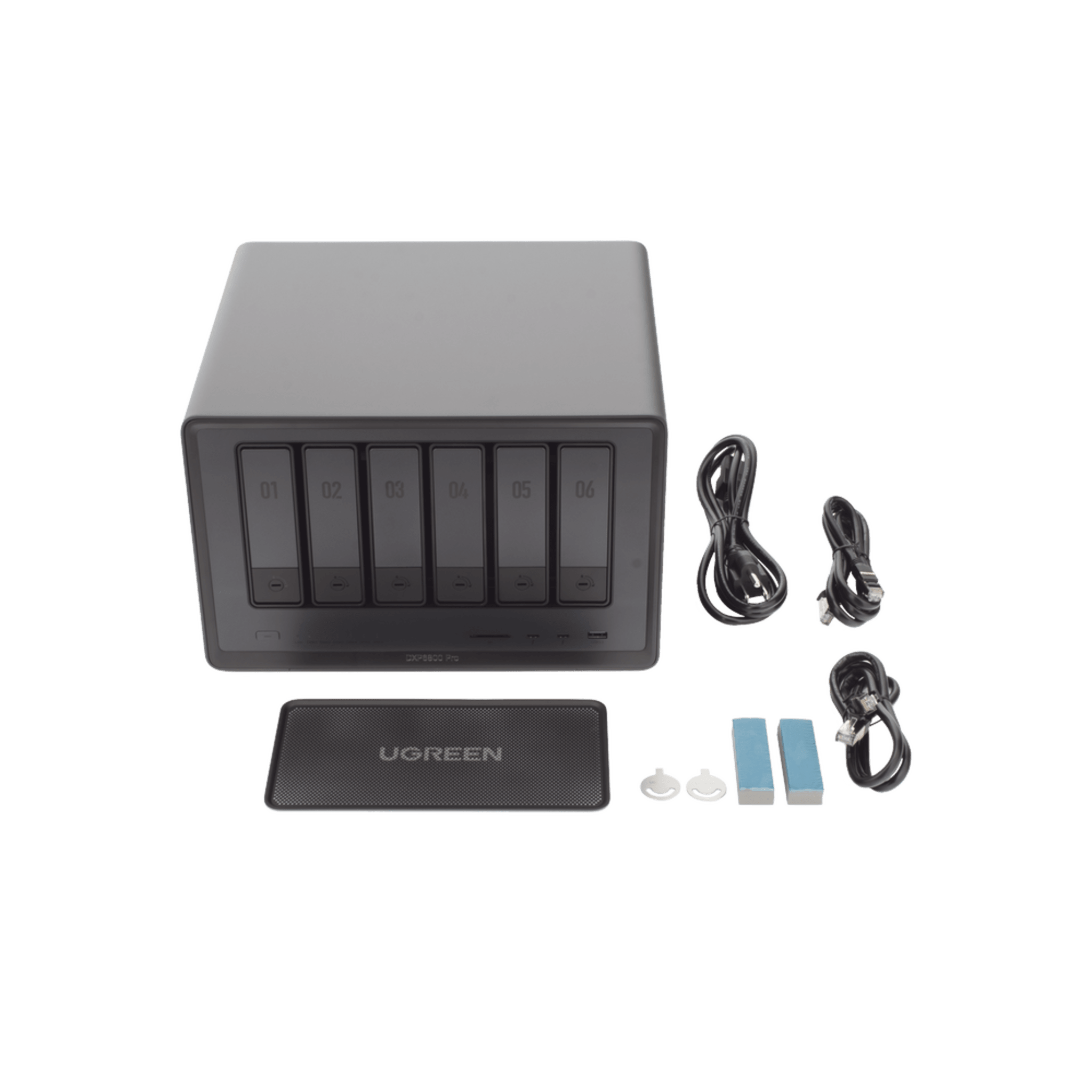 NAS UGREEN NASync DXP6800 Pro / Intel Core i5-1235U 10 Núcleos / 6 Bahías SATA + 2 M.2 NVMe / 2 Puertos Thunderbolt 4 / 2 Puertos 10GbE / 8K HDMI / PCIe 4.0 x4 / DDR5 Hasta 64GB / Compatibilidad Multiplataforma