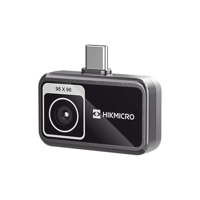 MiniE - Cámara Termográfica para Smartphone / Resolución IR 96 x 96 (9,216 píxeles) / SuperIR / Rango de -20°C a 400°C / Precisión ±2°C o ±2% / Compatible iOS y Android / Paleta Personalizable
