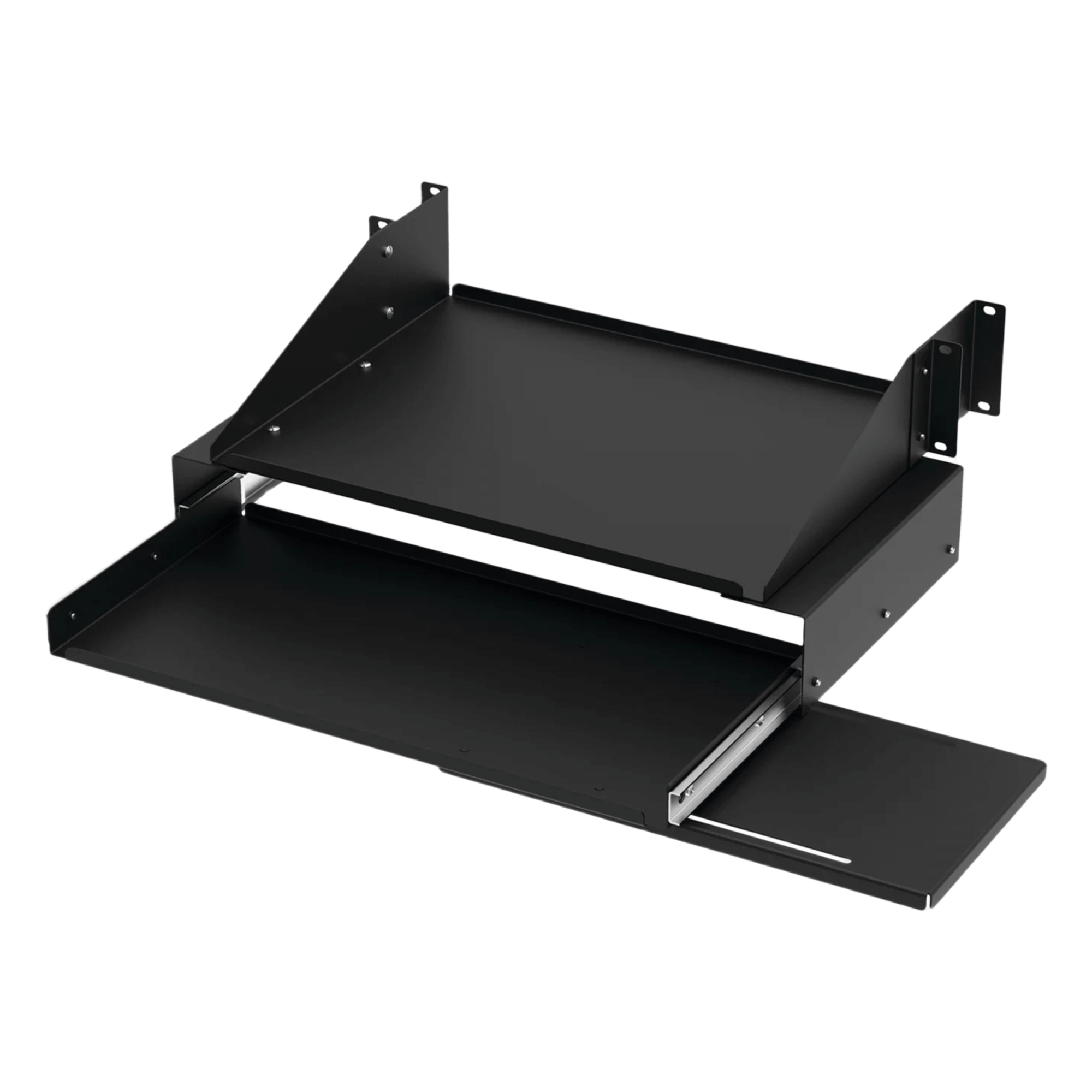 Charola Para Soportar Equipos en Rack de 19in, Con Bandeja Deslizable para Teclado y Mouse , Capacidad de 45.5 kg, 4 UR — HOFFMAN · SKU E19SKBM