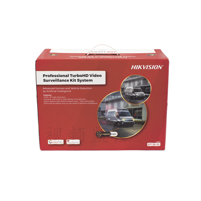 [Dual Light] Kit TurboHD 3K (5 Megapixel) / DVR 4 Canales / 4 Cámaras Bala para Exterior y Metal / Micrófono Integrado / Accesorios de Interconexión / Fuente de Poder