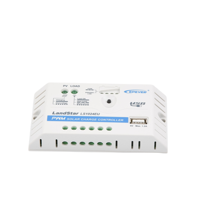 Controlador Solar PWM / 10A / 12/24V / Puerto USB / Indicadores LED / Tierra Positivo Común