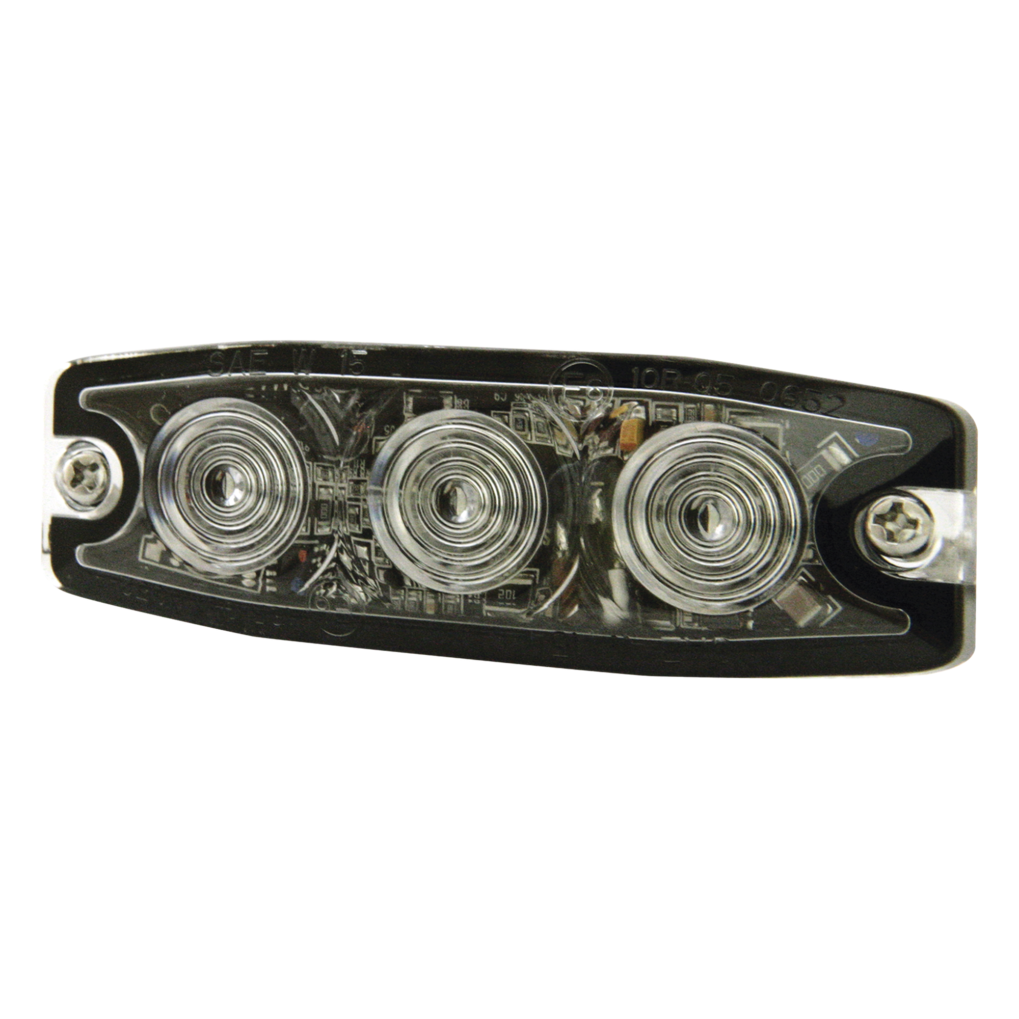 Luz Auxiliar de 3 LED, Ambar, Lente Transparente, SAE — SIGNALPRO · SKU SPL3A