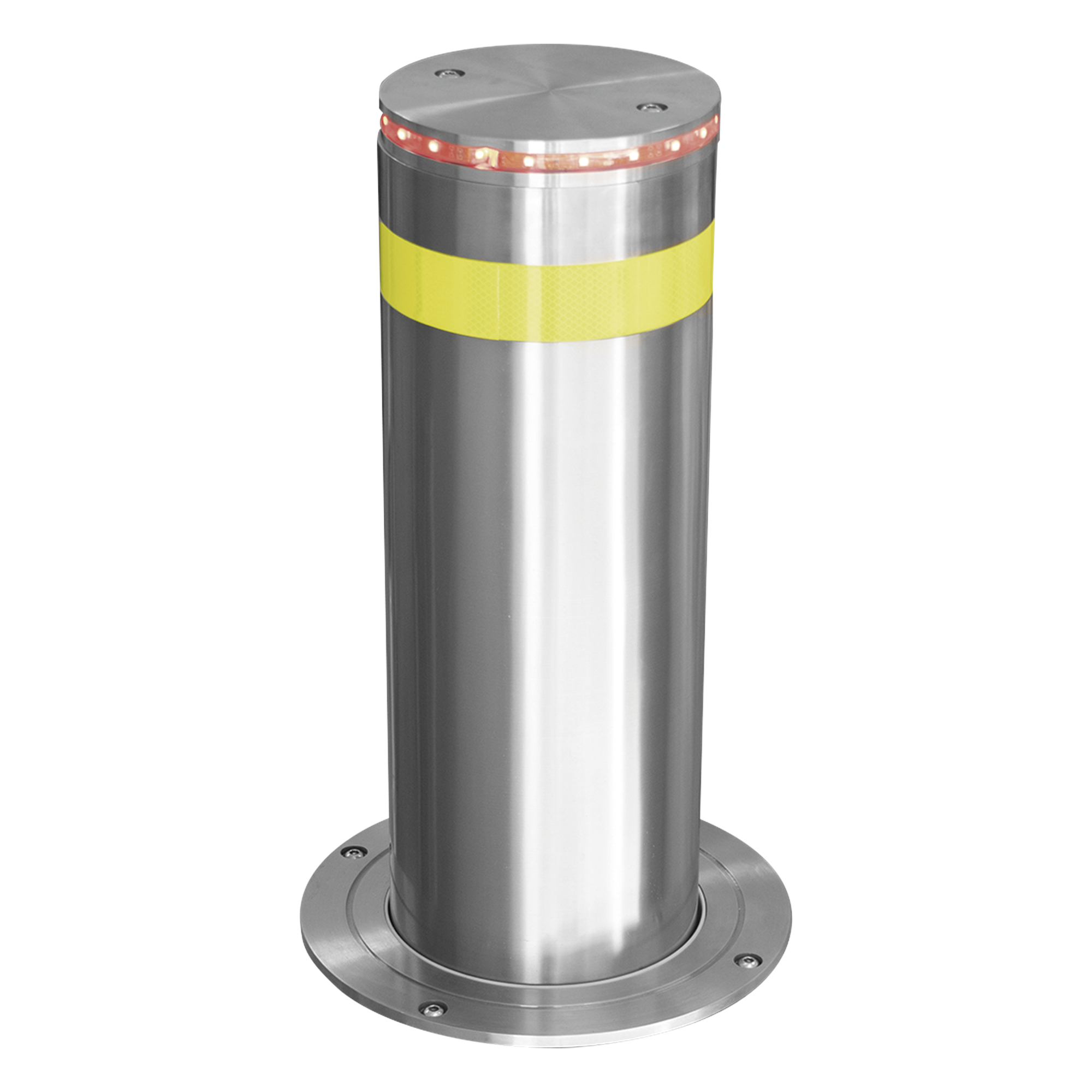 Bolardo Hidráulico Antiembestida 220 mm × 600 mm / Acero Inoxidable 304 / 200,000 J de Resistencia al Impacto / Bomba Hidráulica Integrada / Ciclo de 4 seg / 100 Ciclos por Hora — ACCESSPRO · SKU XB-220-HBL