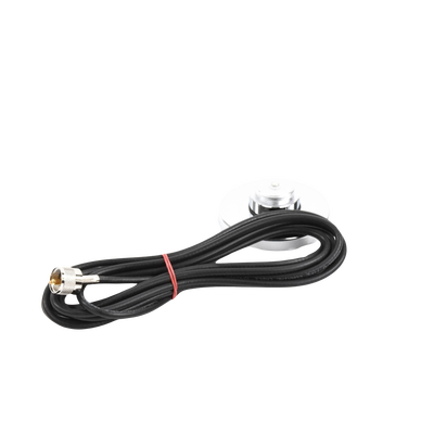 Montaje Magnético para Antenas de 3/4"(NMO), 3.5 m de Cable RG58U y Conector UHF (PL259) Macho.