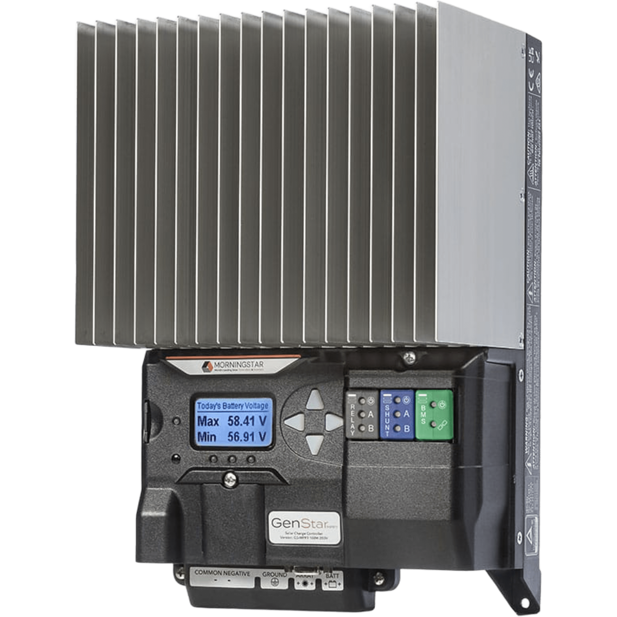 Controlador de Carga Solar MPPT / 100A / 12/24/36/48V / Voc 200Vcc / Eficiencia 99% / Sin Ventilador / ReadyRail