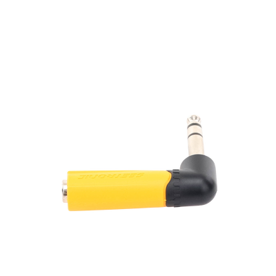 Conector Estéreo | 1/4in - 1/4in | Conector de angulo recto | Adaptador de Carcasa de Plastico
