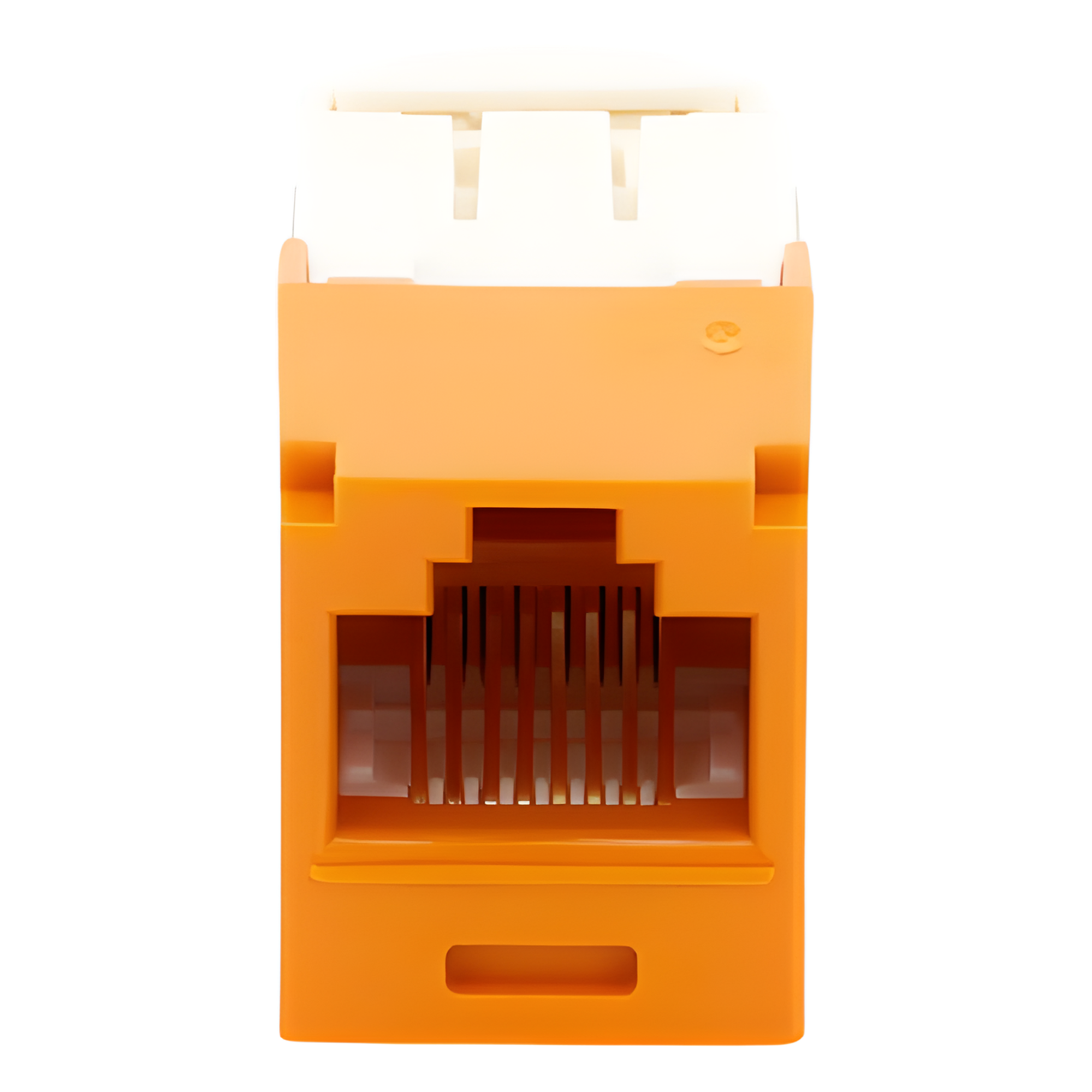 Conector Jack RJ45 Estilo TG, Mini-Com, Categoría 6, de 8 Posiciones y 8 Cables, Color Naranja