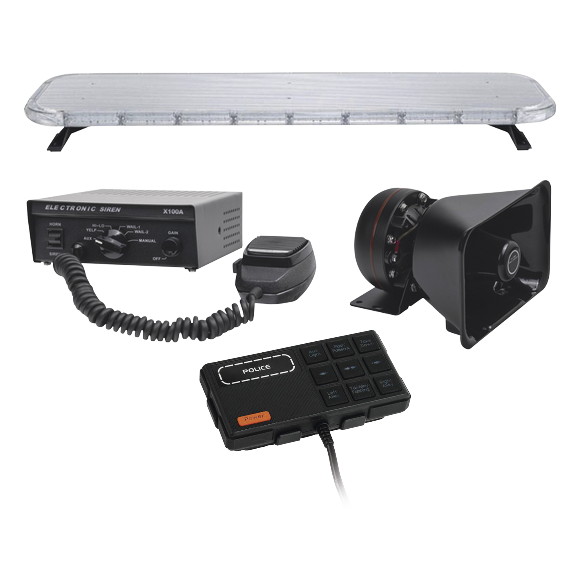 Kit básico para equipamiento de unidades de Seguridad Pública — EPCOM INDUSTRIAL SIGNALING · SKU X75RBSKIT