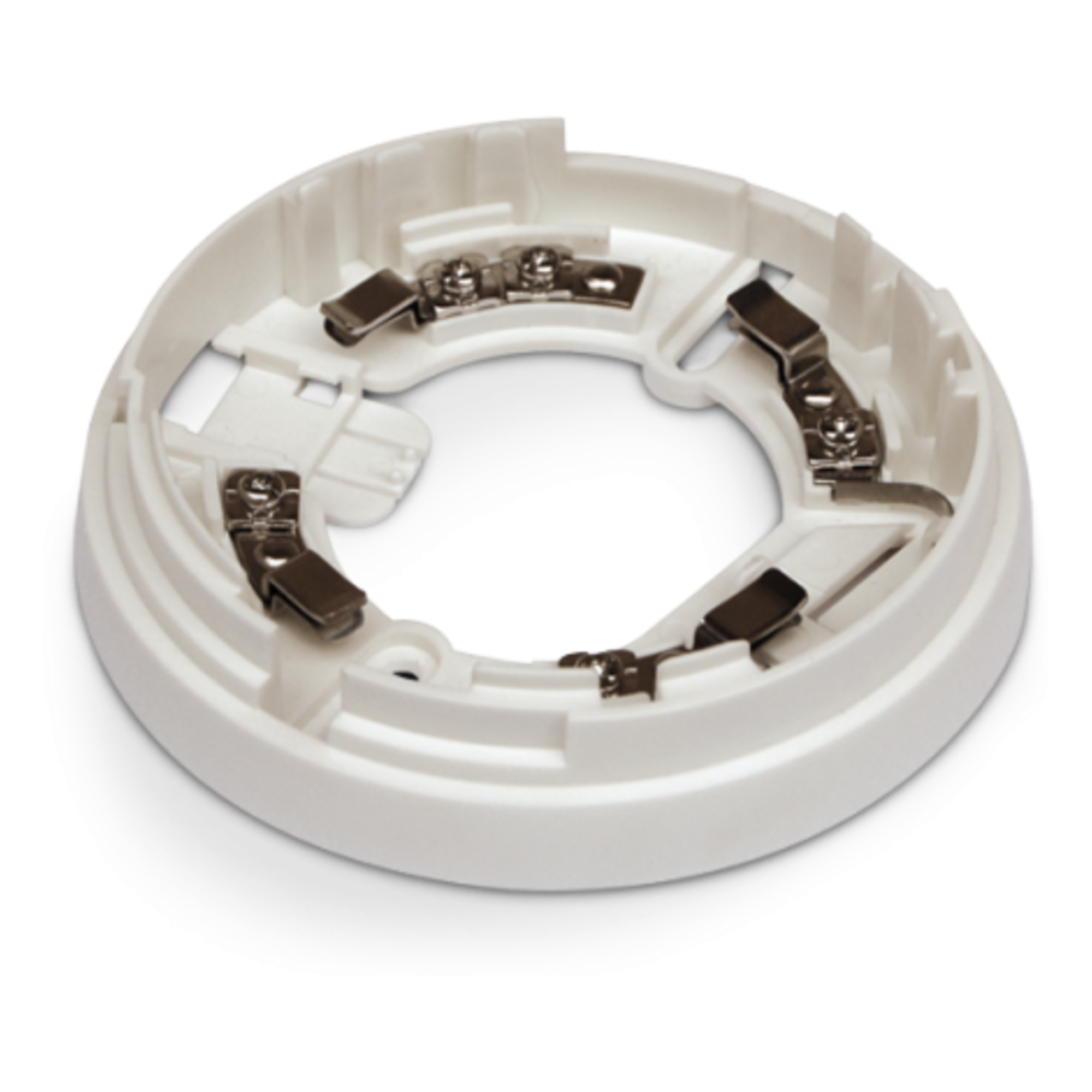 Base de Montaje para Detectores de Incendio / Universal IRIS y ENEA / Cortocircuito Integrado / 110 mm (4.3 in) / Terminales +, -, R — INIM ELECTRONICS · SKU EB0010