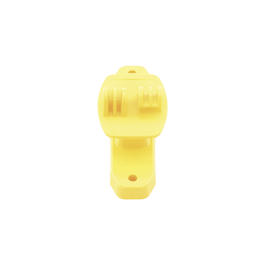 Aislador de Paso color Amarillo reforzado para cercos eléctricos, resistente al clima extremoso