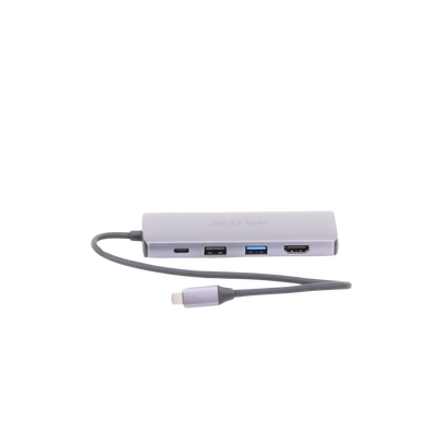 Hub (Adaptador) USB - C / 8 en 1 / 1 Salida HDMI (4K) / 1 Salida USB 2.0 / 3 Salidas USB 3.0 / 1 Salida SD (Memoria SD) / 1 Salida TF (Micro SD) / 1 Entrada USB - C (Carga Rapida / 100 Watts)