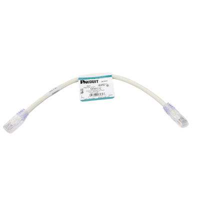 Cable de Parcheo UTP / Cat 6 / 0.3 m (1 ft) / 24 AWG / T568B / CM / Blanco — PANDUIT · SKU NK6PC1Y