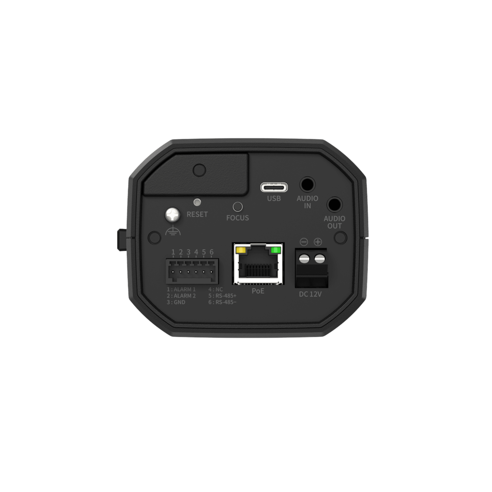Cámara AI Box / 5 Megapíxeles (2560x1920) / Doble NPU Wisenet 9 / Inteligencia Artificial / Análisis Avanzado / extremeWDR 120 dB / PoE+12VDC / C-Mount-CS-Mount