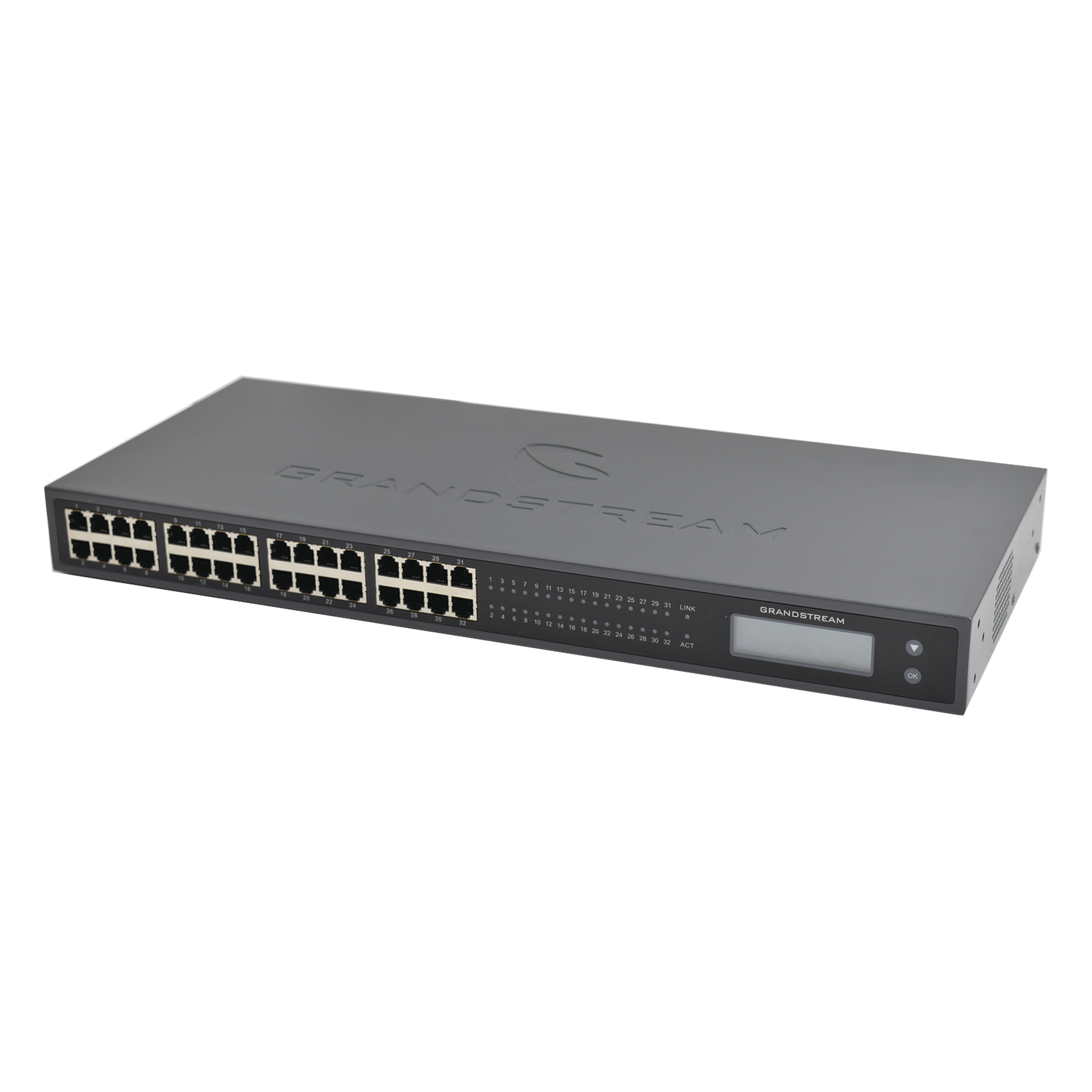 Adaptador VoIP GrandStream de 32 FXS 2 puertos telco 50 pins p/montaje en rack — GRANDSTREAM · SKU GXW4232V2