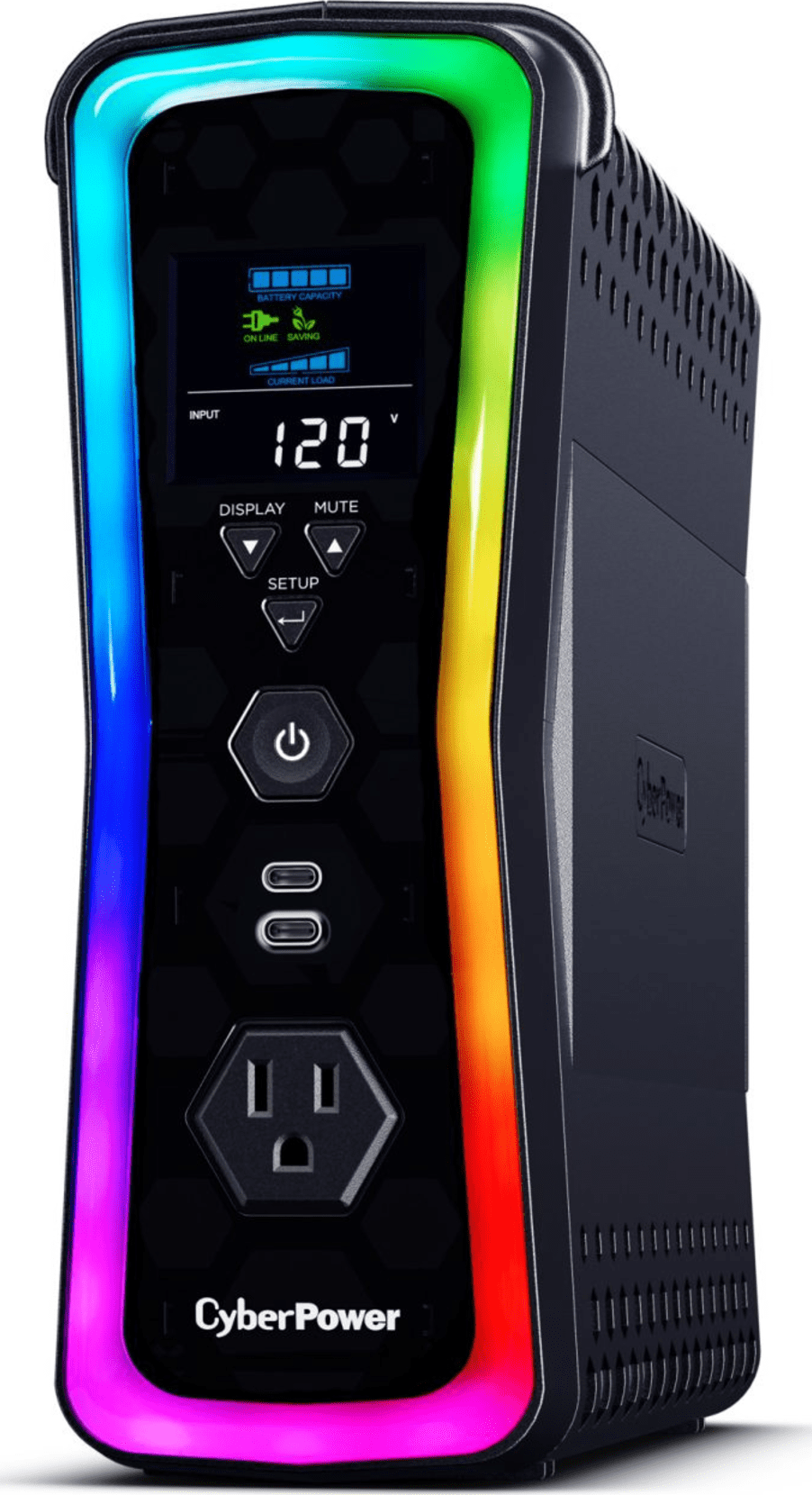 UPS Gamer de 1500 VA/1000 W, Topología Línea Interactiva, Entrada 120 Vca NEMA 5-15P, y 13 Salidas NEMA 5-15R, Puerto USB, Con Regulador de Voltaje (AVR)