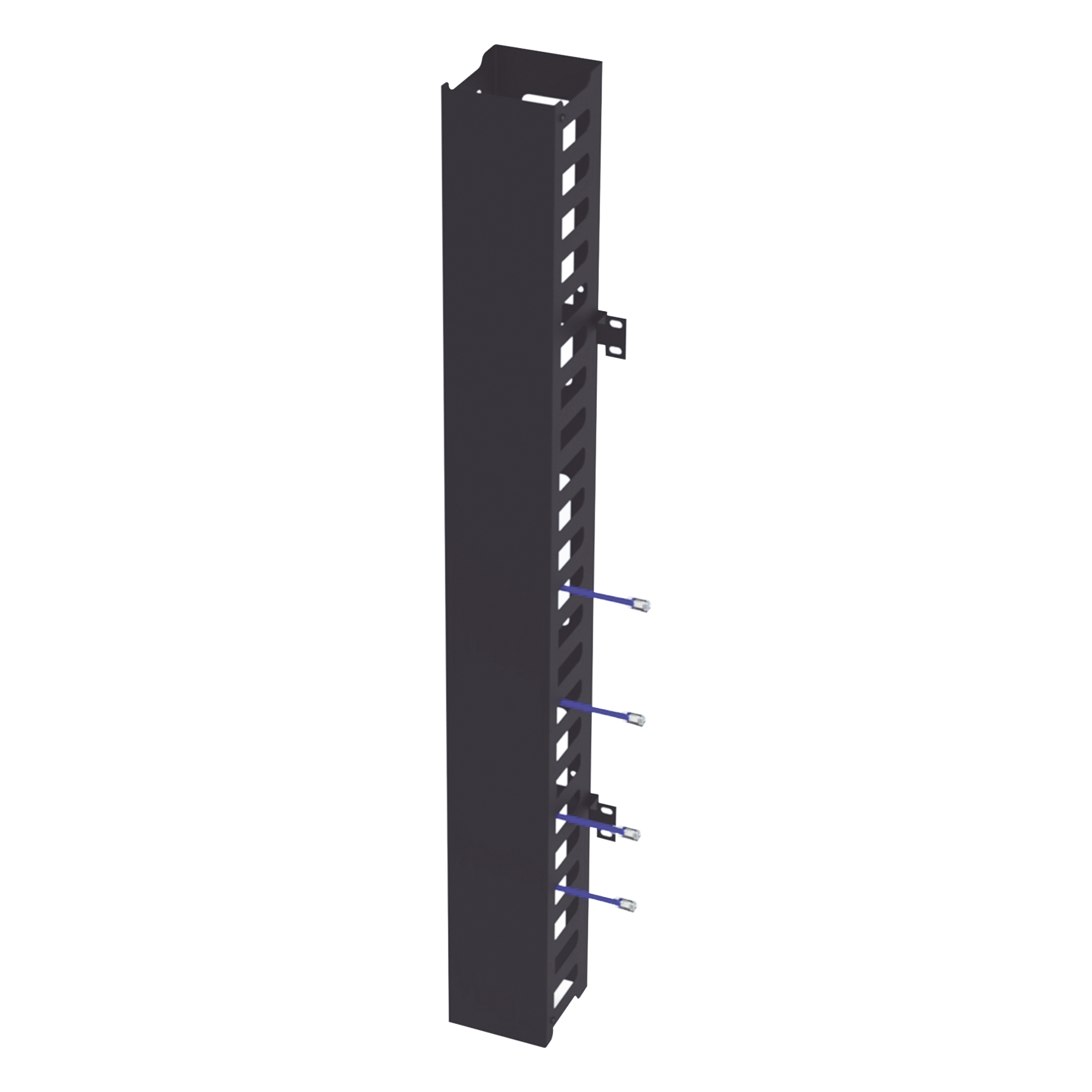 Organizador Vertical de Cables / 24U / Para Rack Abierto / Compatible con EIQR3224 y EIRL5524DR / Incluye Brackets de Montaje — LINKEDPRO BY EPCOM · SKU LPCV-24S-DR
