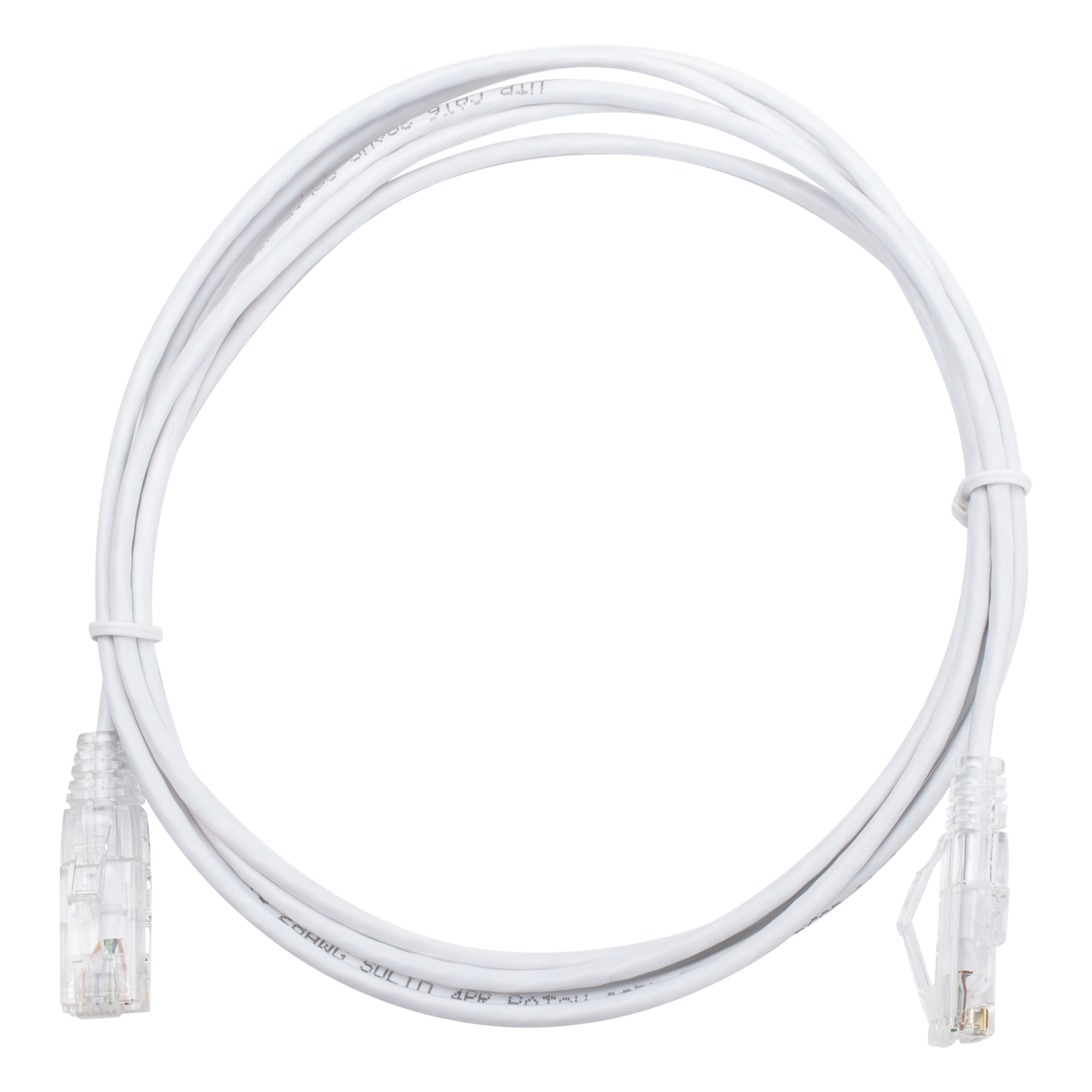 Cable de Parcheo Slim UTP Cat6 - 2 Metros (6.56 Pies) Blanco Diámetro Reducido (28 AWG) — LINKEDPRO BY EPCOM · SKU LP-UT6-200-WH28