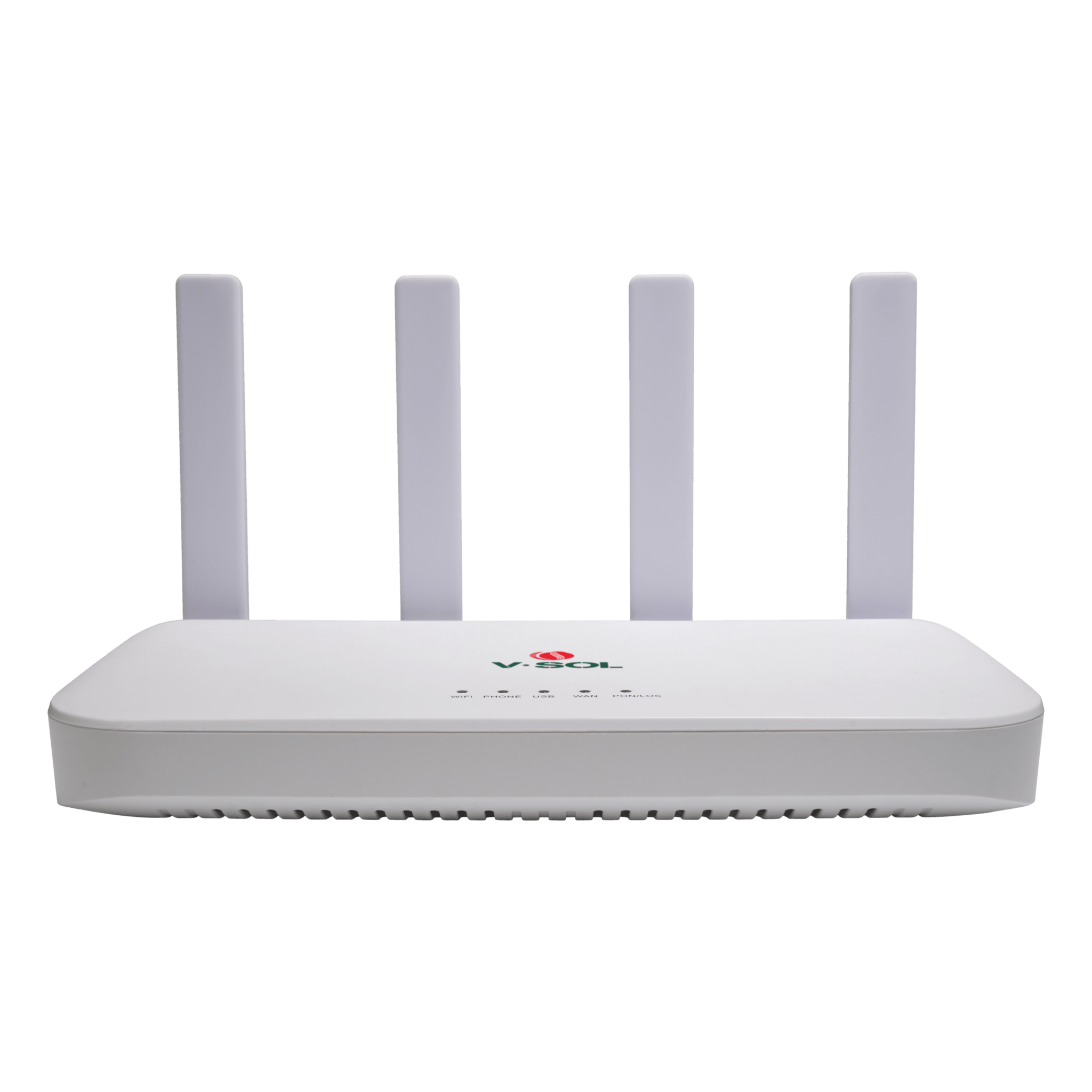 ONU GPON/EPON con Wi-Fi 6 AX1500 / Wi-Fi Doble banda 2.4 y 5 GHz / 4 Puertos Gigabit / Puerto PON SC/UPC — V-SOL · SKU V2804-AX15