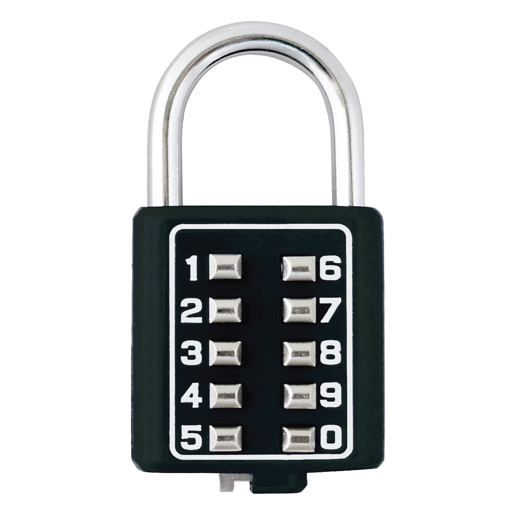 Candado Digital de Combinación M40 / No Requiere Llave / Combinación única integrada por 4 dígitos / Color Negro. — PHILLIPS-ASSA ABLOY · SKU MX2785