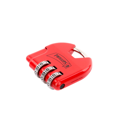 Candado de Combinación Ajustable / No Requiere Llave / Color Rojo.