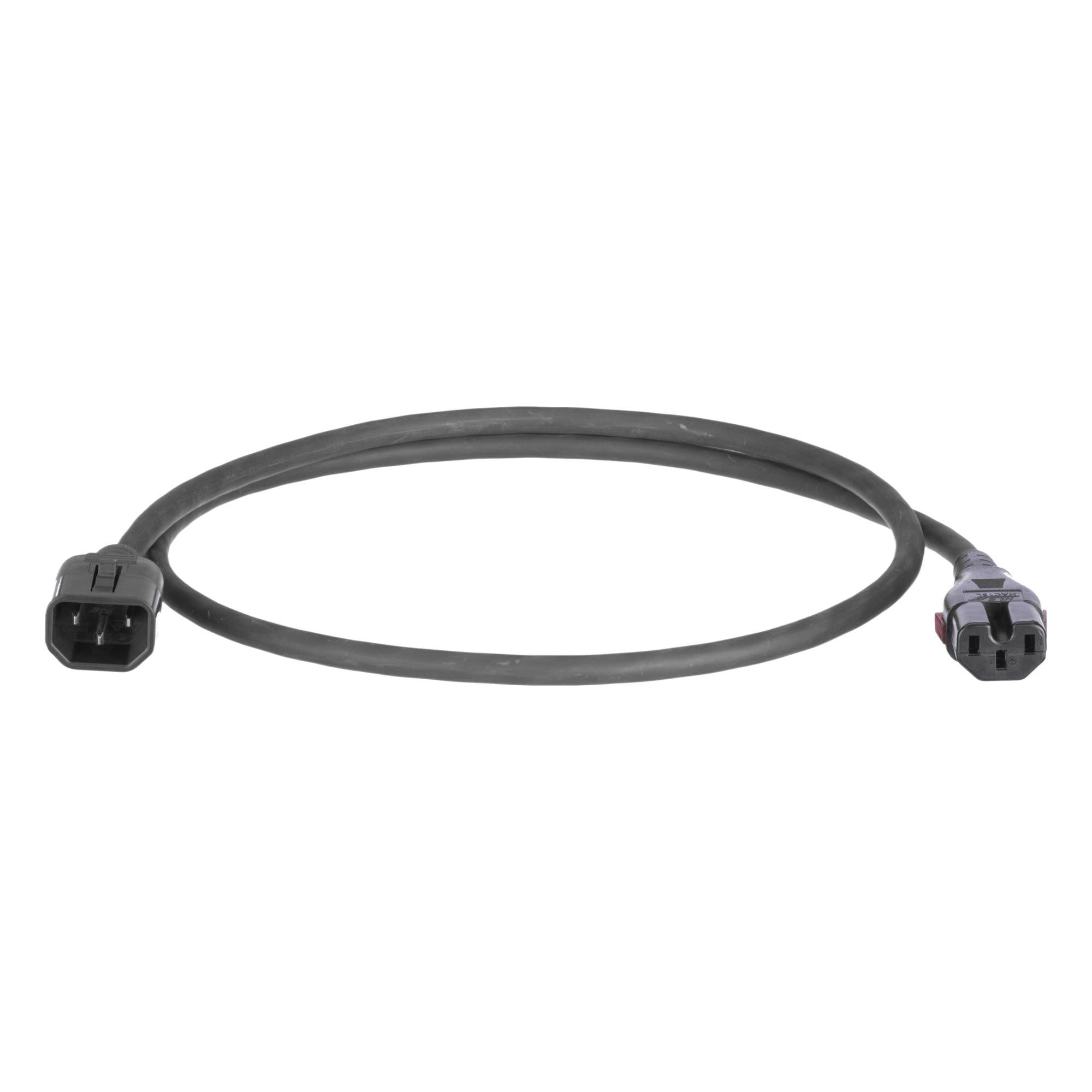 Cable de Alimentación Eléctrica Con Bloqueo Doble de Seguridad, de IEC C14 a IEC C13, 4 ft. de Largo, Color Negro, Paquete de 10 Piezas — PANDUIT · SKU PLD04BL