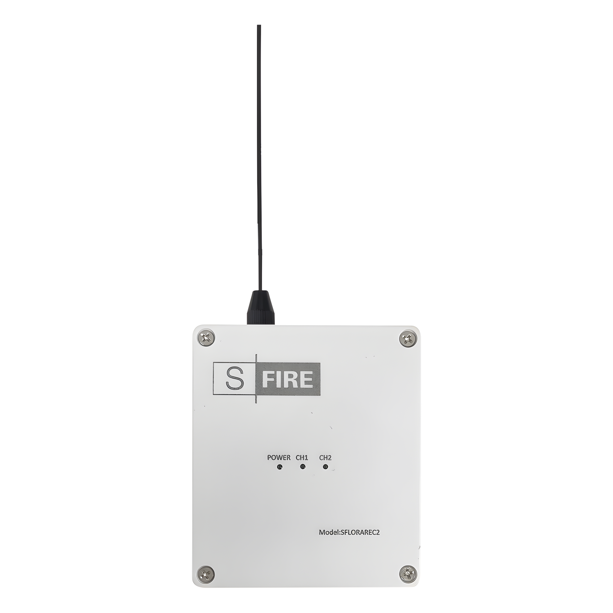 Receptor inalámbrico / 2500 metros de cobertura / 2 salidas de relevador tipo C — SFIRE · SKU SF-LORA-REC-2