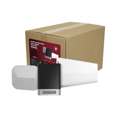 KIT Amplificador de Señal Celular, HOME COMPLETE | Mejora la Señal Celular de todos los Operadores | Cubre áreas en interior de hasta 1200 m² con 4 antenas