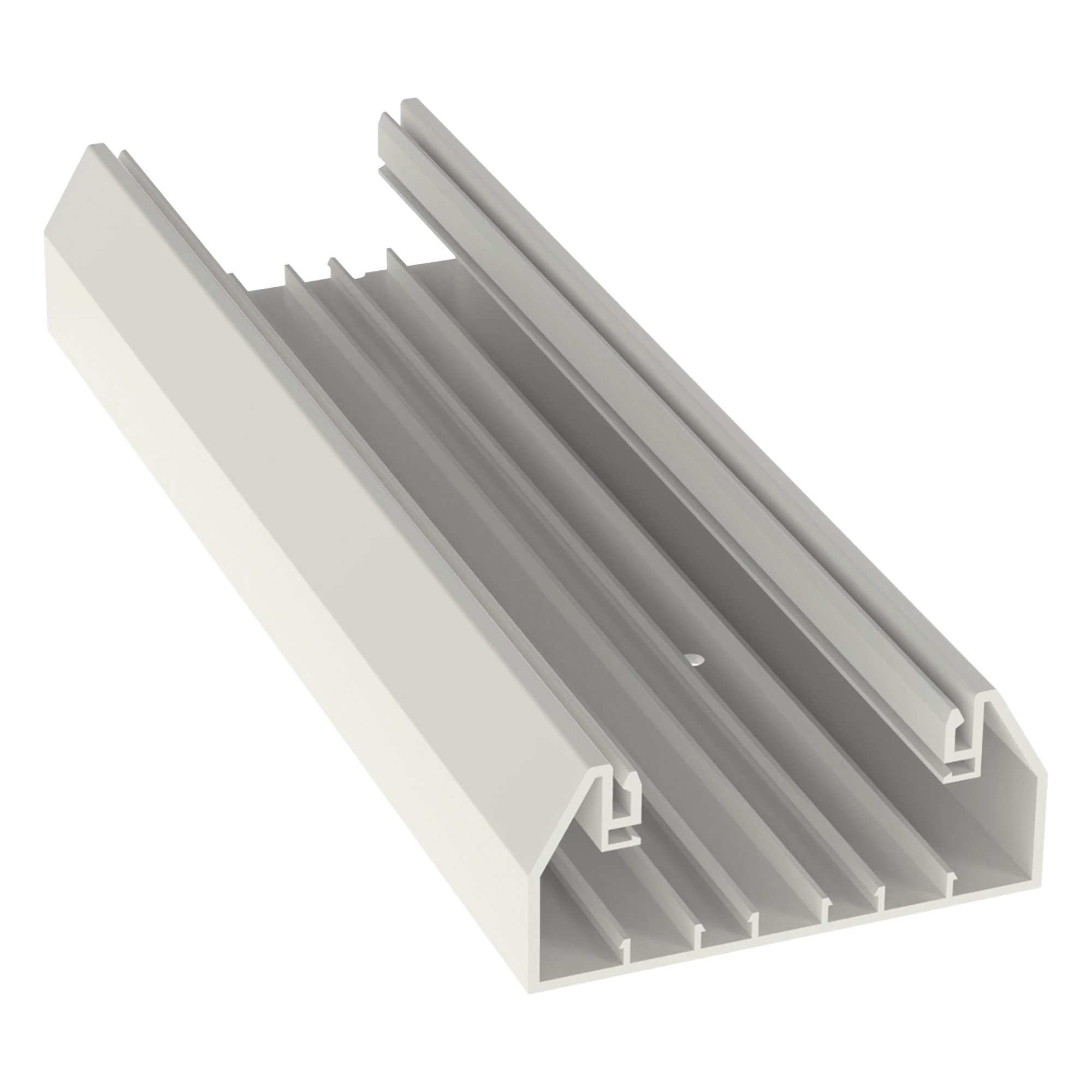 Base para canaleta T-70, de PVC rígido, con orificios perforados para montaje, 103.3 x 44.9 x 2400 mm, Color Blanco Mate — PANDUIT · SKU T70BIW8