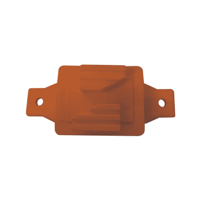 Aislador de Paso color Naranja reforzado para cercos eléctricos, resistente al clima extremoso