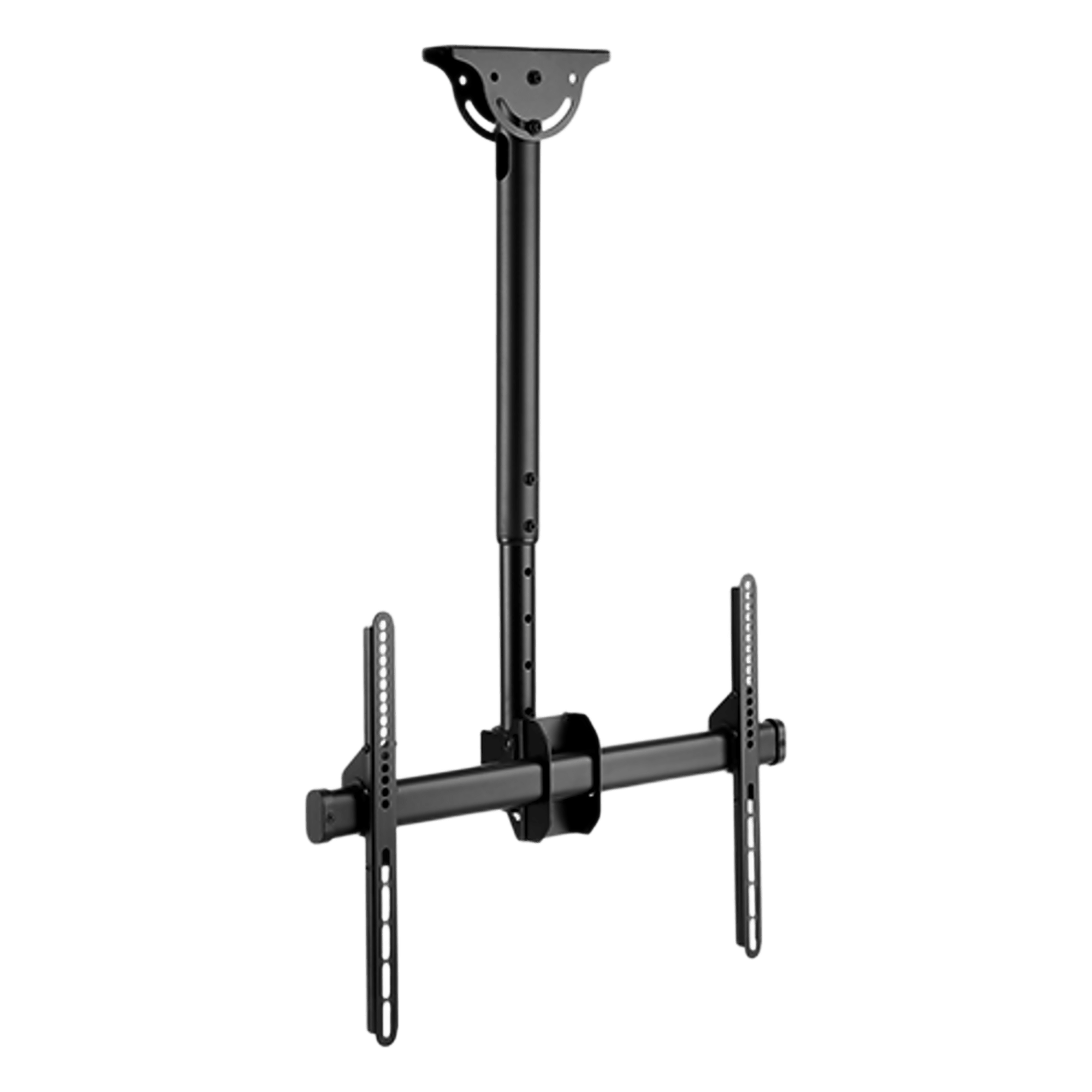 Soporte de Techo para Pantallas | Compatibilidad VESA 200x200 a 600x400 | Pantallas Hasta 70 Pulgadas | Capacidad de Carga 50 kg | Inclinación Vertical 0° a -25° | Rotación Horizontal 360° | Ajuste de Nivel ±3°