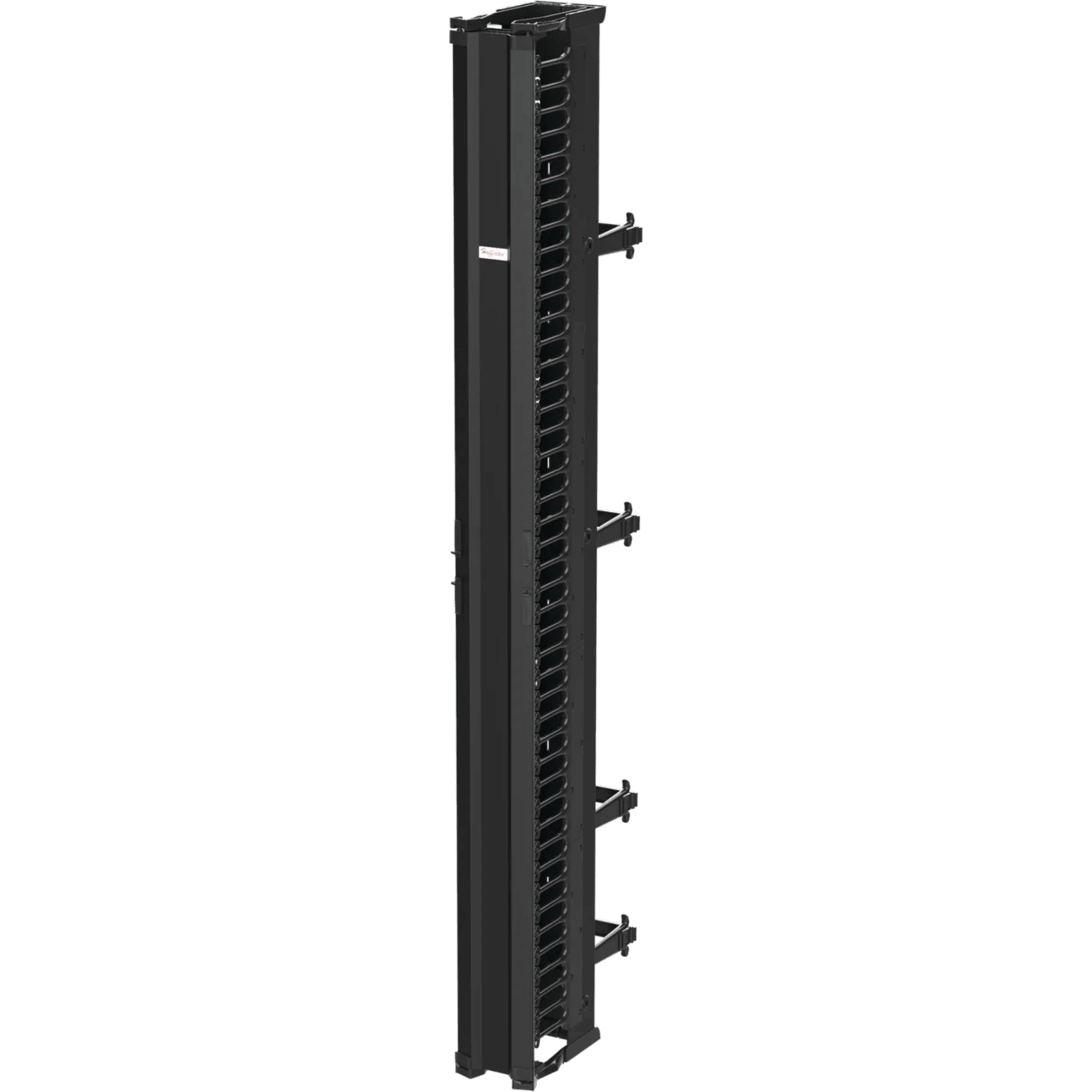 Organizador Vertical CableTek, Doble (Frontal y Posterior), Para Rack Abierto de 45 Unidades, 6 in de Ancho, Color Negro