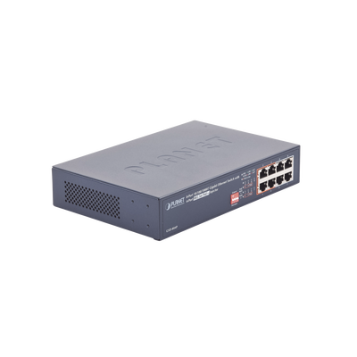 Switch PoE no Administrable, 8 Puertos 10/100/1000 Mbps con 4 Puertos PoE 802.3af/at, Modo Extender Hasta 250 mts