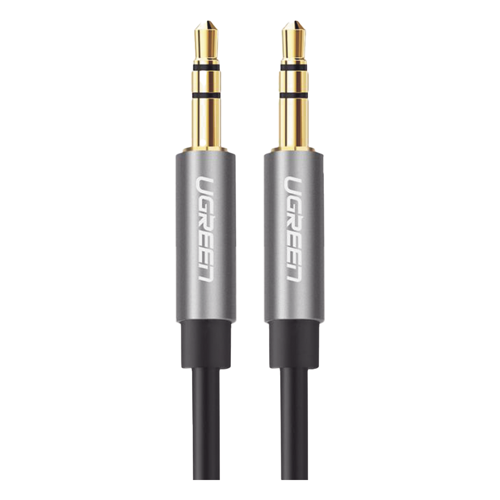 Cable Auxiliar 5 Metros / Conector 3.5mm a 3.5mm / Macho a Macho / Cubierta de TPE / Carcasa de Aluminio / Color Negro — UGREEN · SKU 10737
