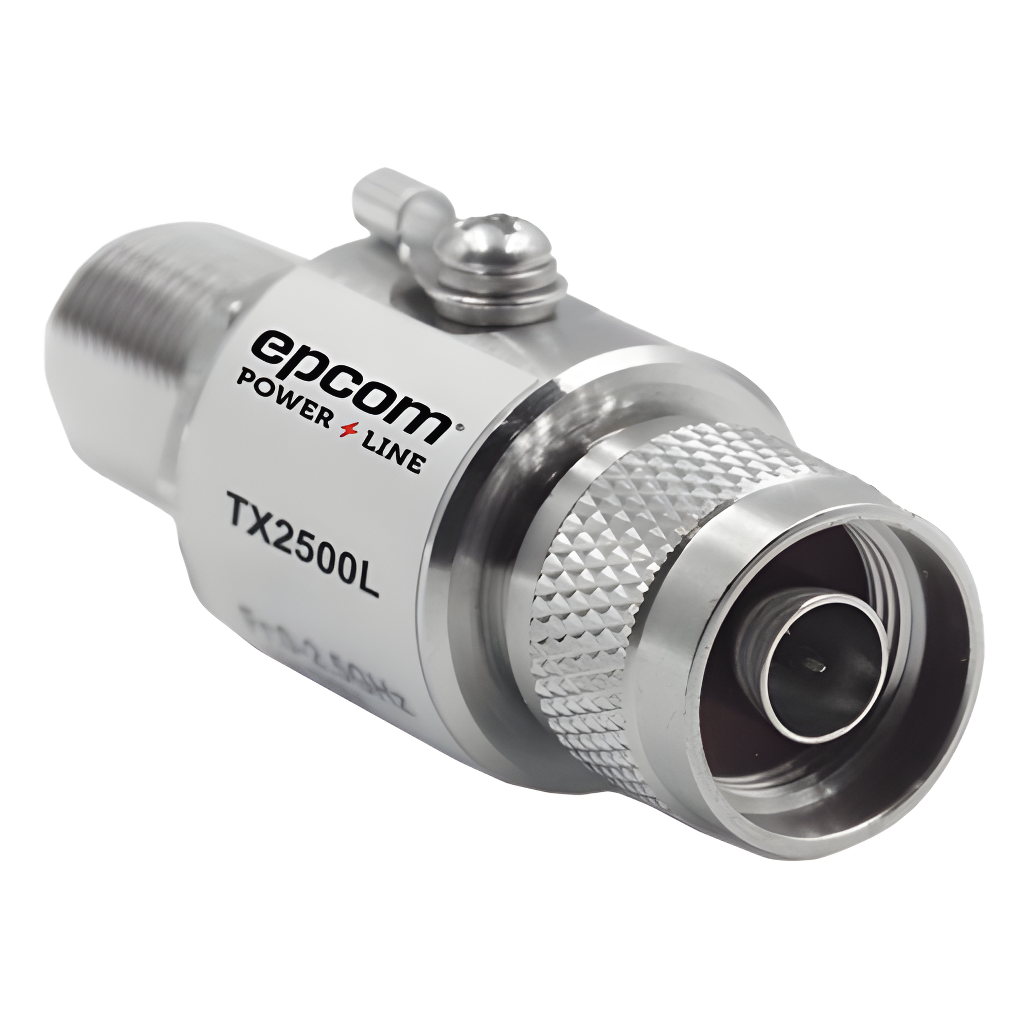 Protector de Línea Coaxial, tipo tubo de gas y paso de C.D., para 0-2.5 GHz, 750W y 0.2 dB de Perdida por Inserción — EPCOM POWERLINE · SKU TX-2500-L