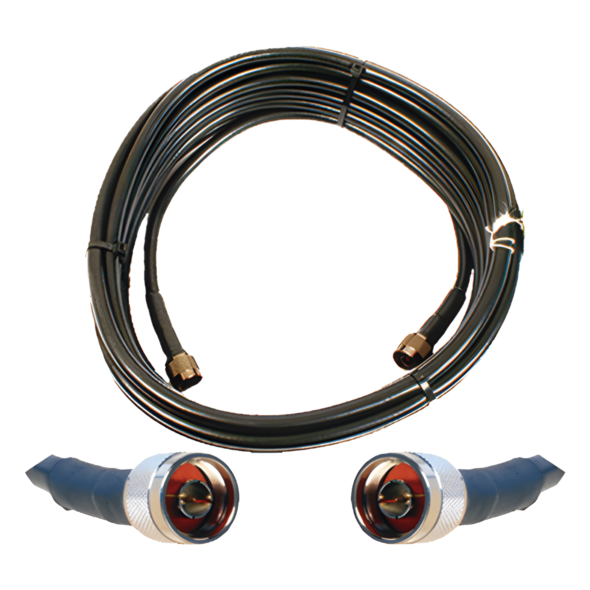 Jumper Coaxial de 50 Ohm con Cable Wilson-400 | Conector N Macho en los Extremos | 15.24 Metros (50 Pies) de Longitud. — WILSONPRO / WEBOOST · SKU 952-350