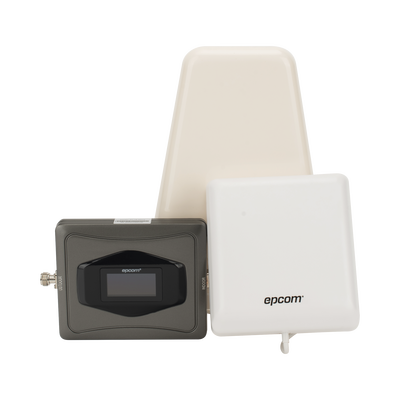 Amplificador Celular 4G / Triple Banda 850/1900/2100 MHz / Ganancia 68 dBm / Cobertura 600 m² / Kit Completo con Antenas y Cables — EPCOM · SKU EPTB4GV3