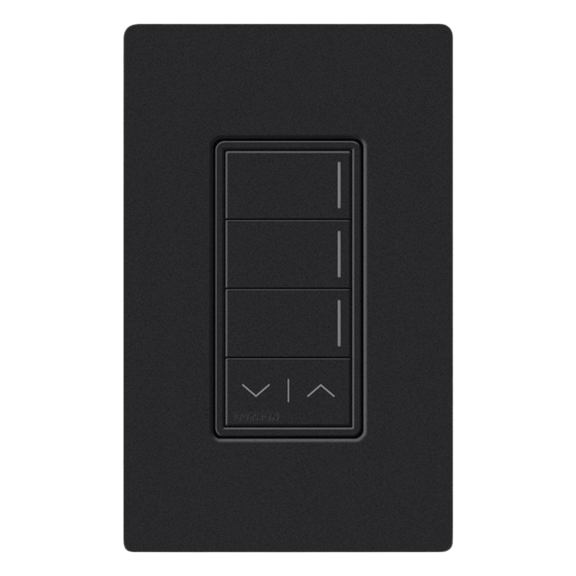 Teclado de escenas Sunnata de 3 botones con funciones de subir y bajar, comunicación inalámbrica Clear Connect, 120-277 V, satinado color Medianoche, para sistema RadioRA 3 — LUTRON RADIORA 3 · SKU RRSTW3RLMN