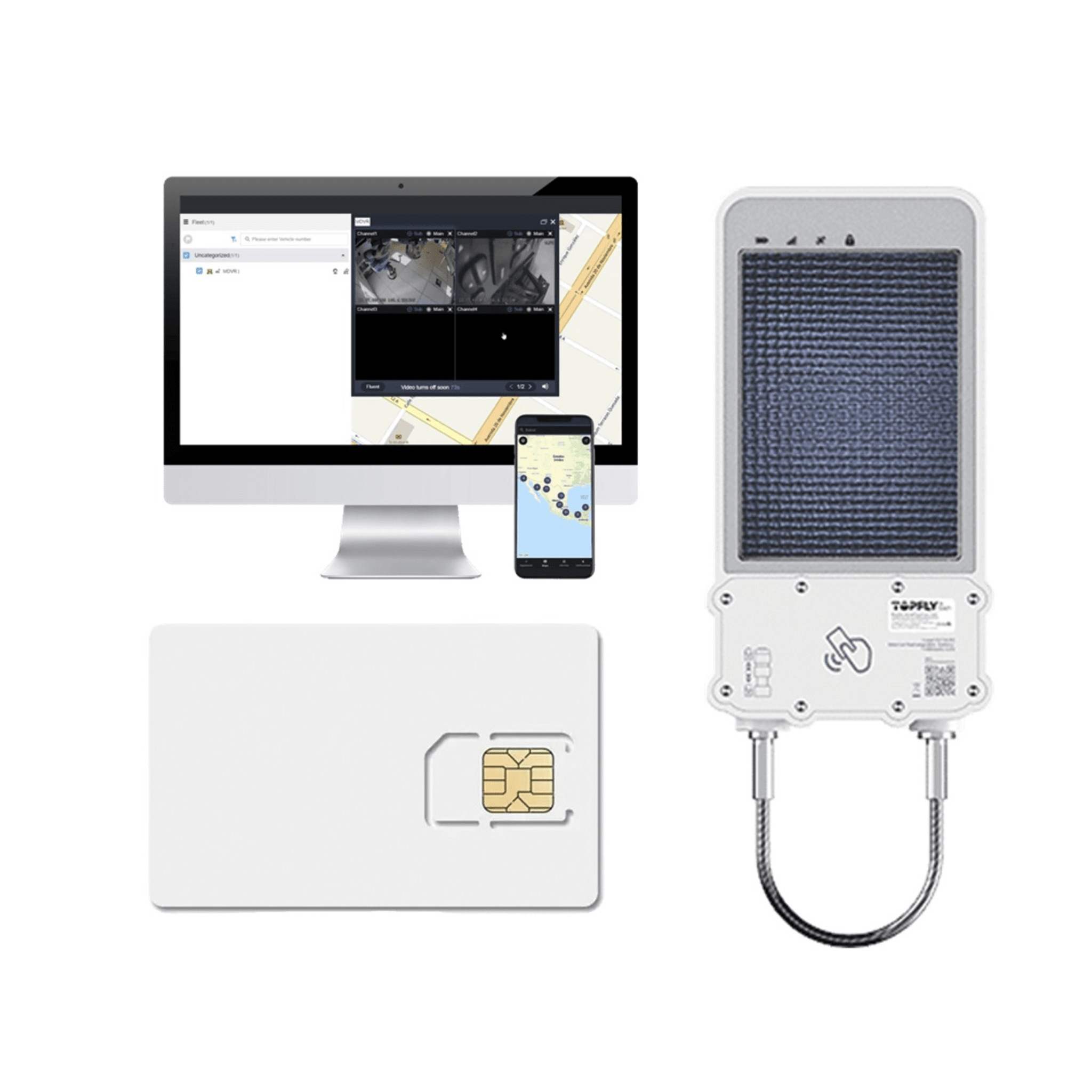 kIT Cerradura Inteligente GPS con Energía Solar / SolarGuardX 100 / Seguimiento de Activos LTE Cat-M1 / Desbloqueo por RFID BLE OTA / Impermeable IP67 / Detección de Movimiento / Batería 14400mAh / + EPCOMGPSANUAL + SIM500MB2Y — TopFlyTech · SKU SOLARGUARDX100KIT