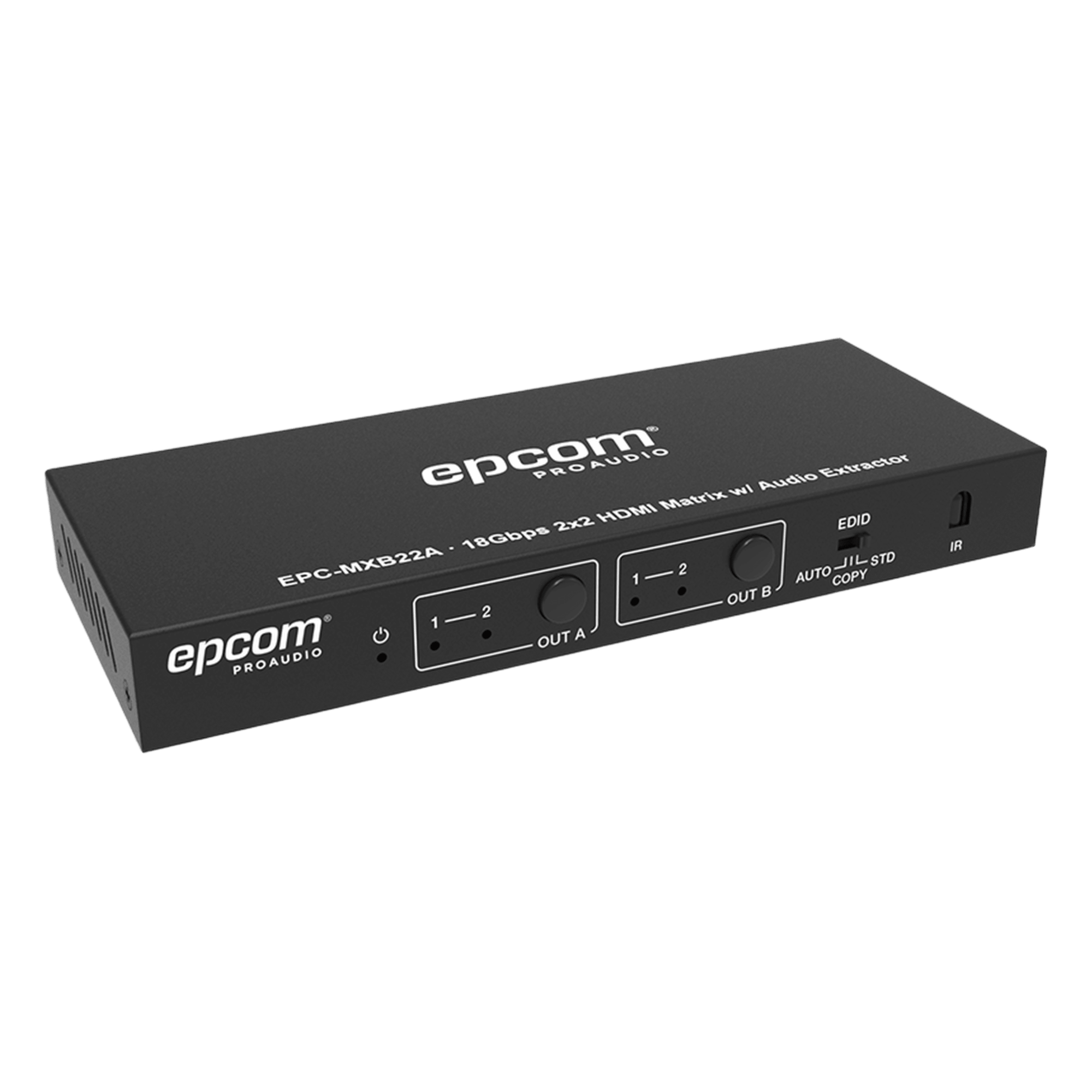 Matricial HDMI | 2x2 | 4K2K@60Hz | HDR | YCbCr 4:4:4 | EDID Auto | Extractor de Audio | Salida de audio análoga y digitalizados | HDCP 2.2 | 18 Gbps