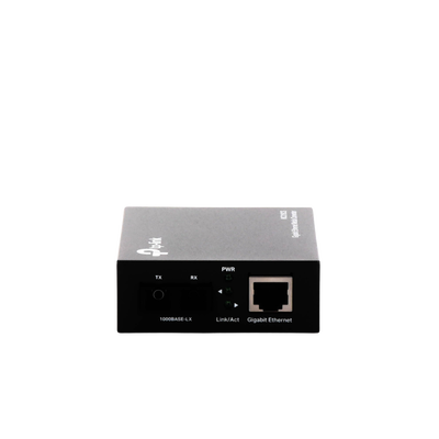 Convertidor Fibra Óptica Monomodo / 1 Puerto RJ45 10/100/1000 Mbps / Puerto Fibra Óptica SC 1000 Mbps / Hasta 20 Km / Plug and Play