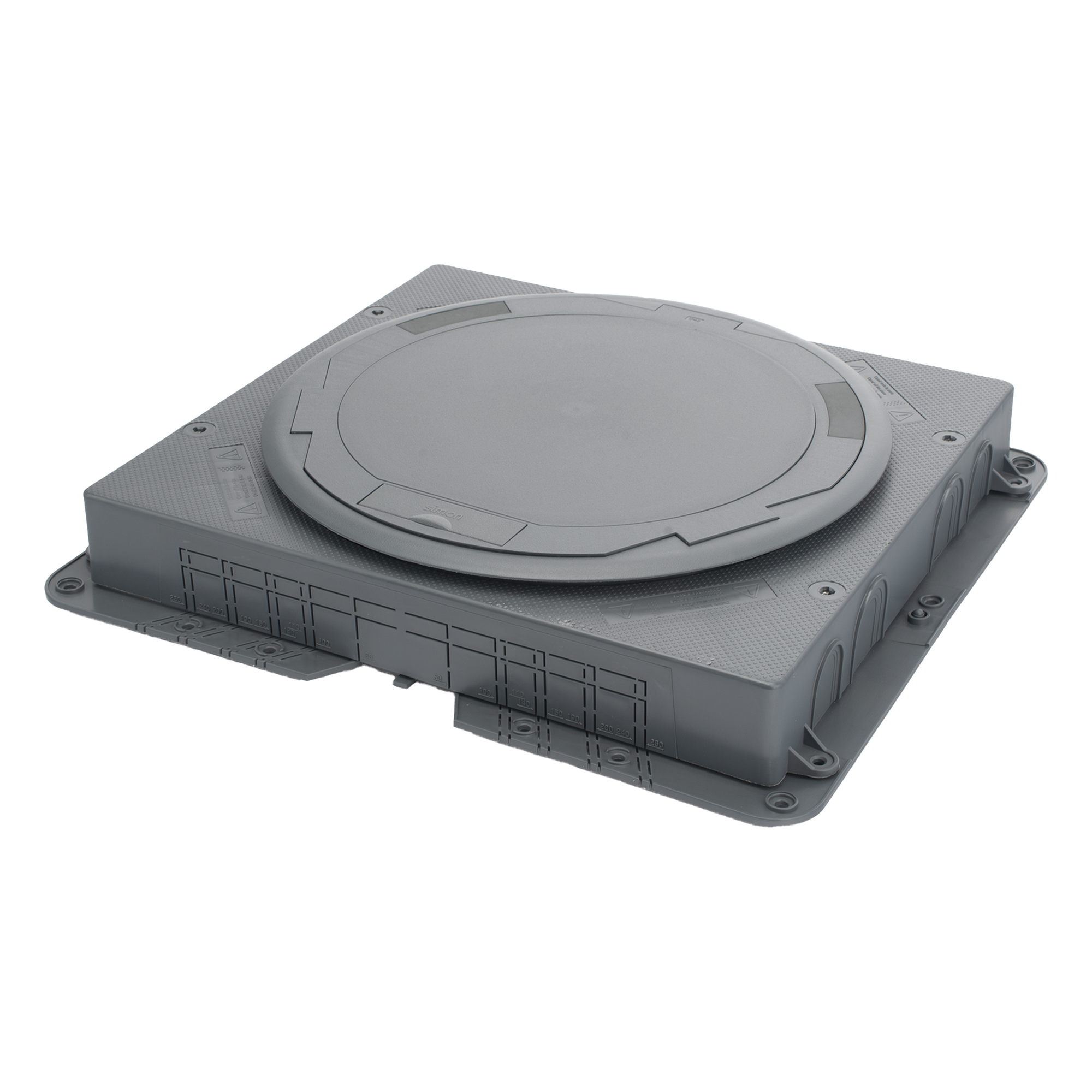 Caja de Profundidad Reducida Incluye la Cubeta de Instalación para Concreto — SIMON · SKU SM-CPR-3M