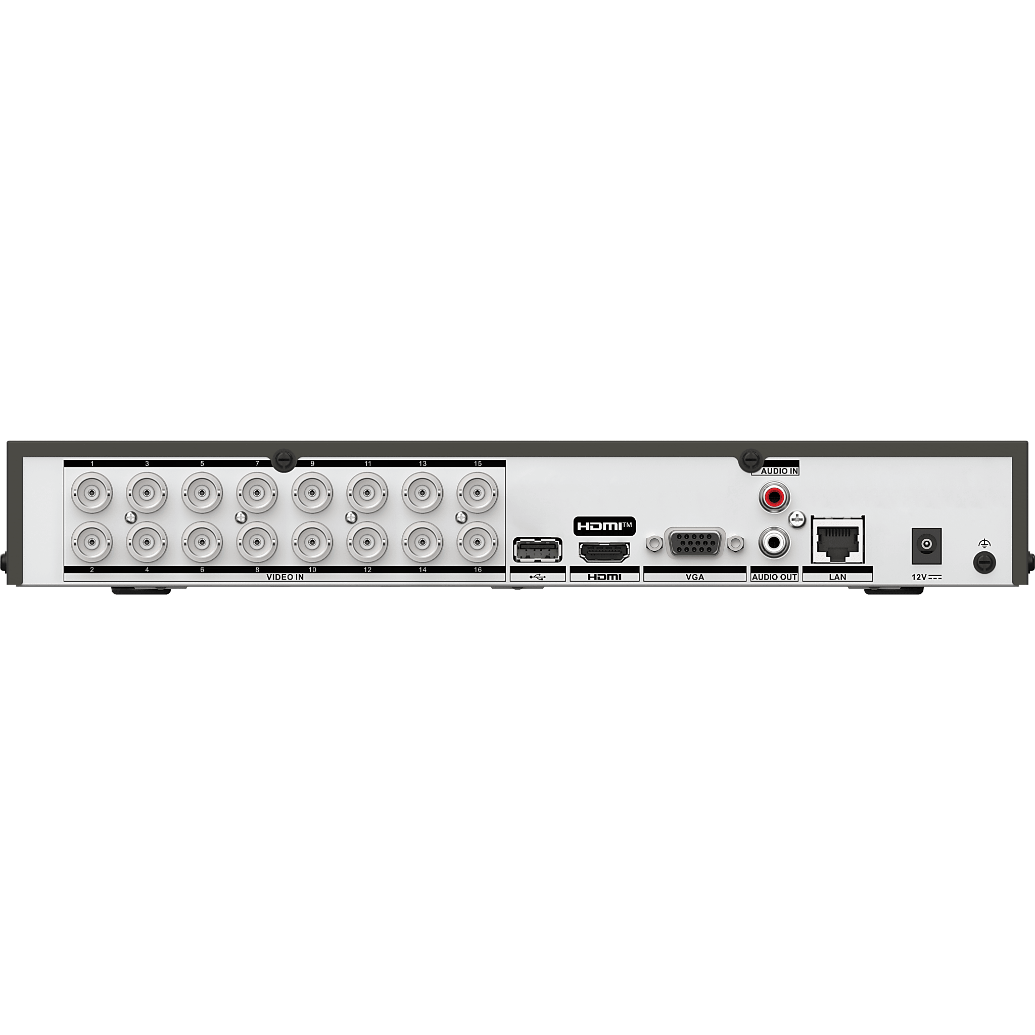 DVR 16 Canales TURBOHD + 16 Canales IP / 8 Megapixel (4K) / Audio Bidireccional / ACUSENSE / Audio Bidireccional / 1 Bahía de Disco Duro / Salida de Video en Full HD / H.265+