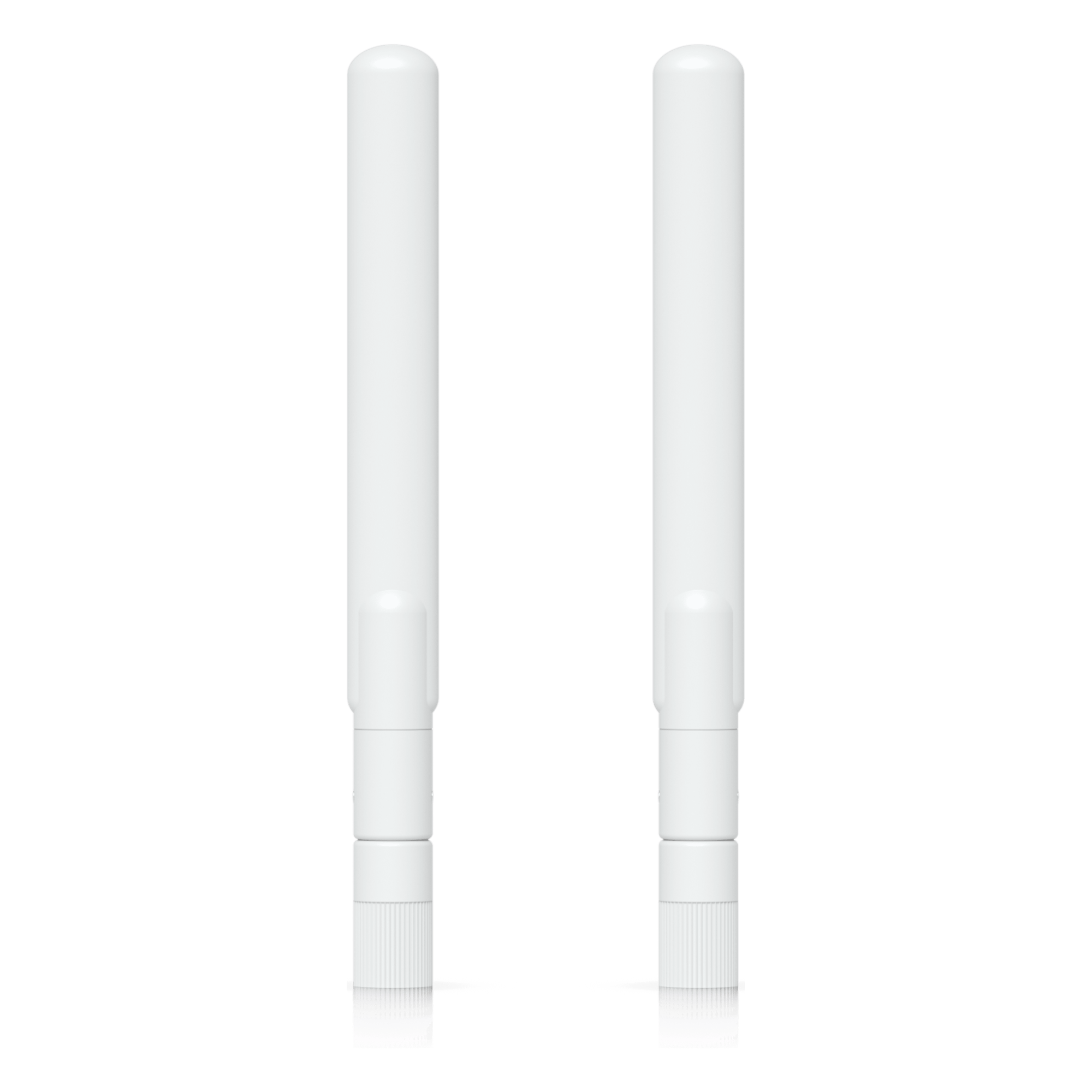 Par de Antenas Omnidireccionales / Doble Banda / 2.4 GHz 3 dBi / 5 GHz 4 dBi / IPX6 / 6.1 x 0.6 x 0.6 pulgadas — UBIQUITI · SKU UACC-UK-ULTRA-OMNI-ANTENNA-AO