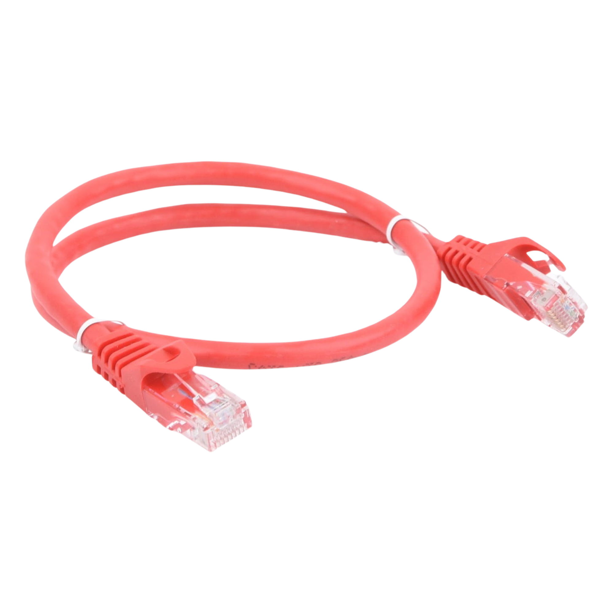 Cable de Parcheo UTP Cat6 / 0.5 m (1.64 ft) / Cobre Puro / Conectores RJ45 Chapados en Oro / Rojo